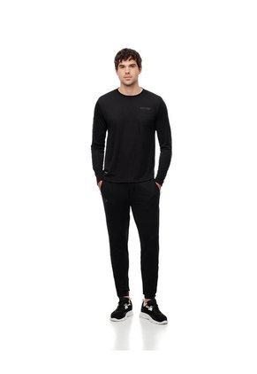 Pantalón Deportivo Control Humedad Negro Hombre Negro