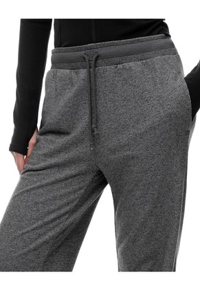 Pantalón Relax Tiro Medio Algodón Gris Mujer Gris