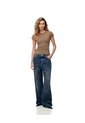 Camiseta Slim Algodón Negra Mujer Cafe de Gef