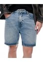 Bermuda Denim Regular índigo Medio Hombre Azul de Gef