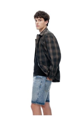 Bermuda Denim Regular índigo Medio Hombre Azul