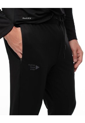 Pantalón Deportivo Control Humedad Negro Hombre Negro