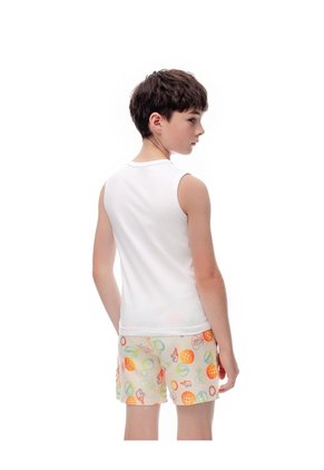 Camisilla Algodón Blanca Estampada Niño Blanco