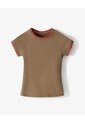 Camiseta Slim Algodón Negra Mujer Cafe de Gef