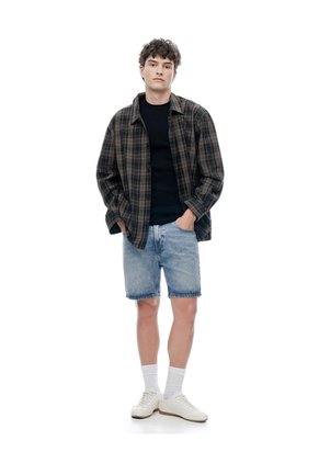 Bermuda Denim Regular índigo Medio Hombre Azul