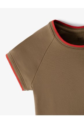 Camiseta Slim Algodón Negra Mujer Cafe