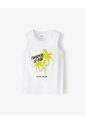 Camisilla Algodón Blanca Estampada Niño Blanco de Gef