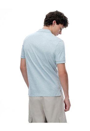 Polo Slim Algodón Azul Hombre Azul