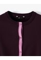 Suéter Tejido Regular Botones Vinotinto Mujer Violeta de Gef