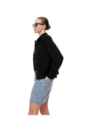 Short Tiro Alto Denim índigo Medio Mujer Azul