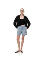Short Tiro Alto Denim índigo Medio Mujer Azul de Gef