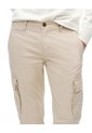 Pantalón Cargo Slim Algodón Habano Hombre Marron de Gef