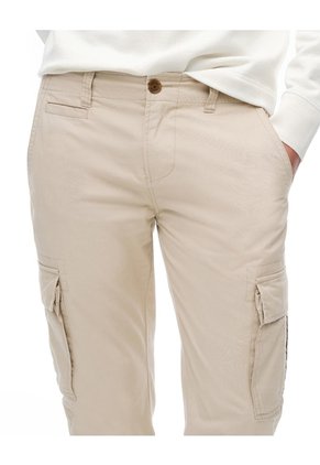 Pantalón Cargo Slim Algodón Habano Hombre Marron