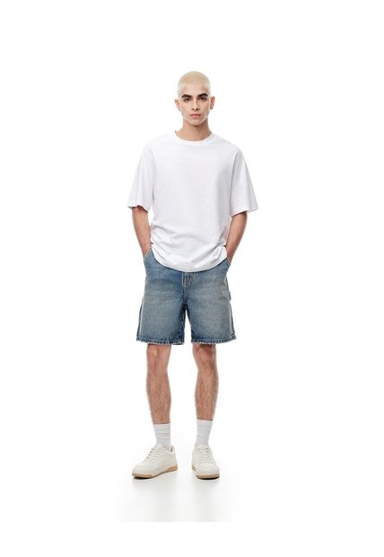 Bermuda Denim Regular índigo Medio Hombre Azul Oscuro