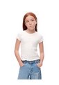 Camiseta Slim Algodón Blanca Niña Blanco de Gef
