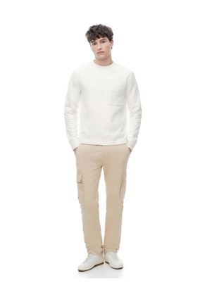 Pantalón Cargo Slim Algodón Habano Hombre Marron