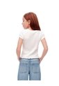Camiseta Slim Algodón Blanca Niña Blanco de Gef