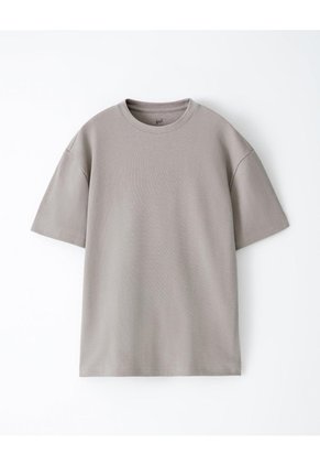 Camiseta Regular Taupe Hombre Marron