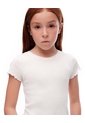 Camiseta Slim Algodón Blanca Niña Blanco de Gef