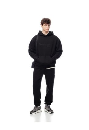 Buzo Tipo Hoddie Negro Hombre Negro