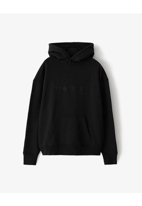 Buzo Tipo Hoddie Negro Hombre Negro