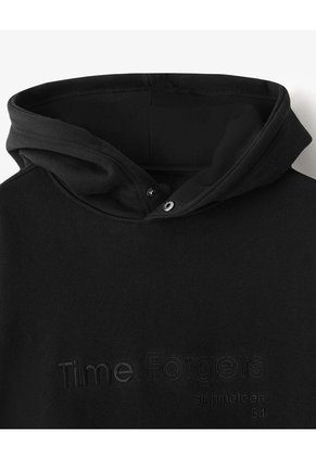 Buzo Tipo Hoddie Negro Hombre Negro