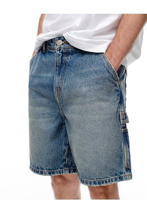 Bermuda Denim Regular índigo Medio Hombre Azul Oscuro