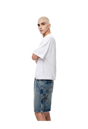 Bermuda Denim Regular índigo Medio Hombre Azul Oscuro