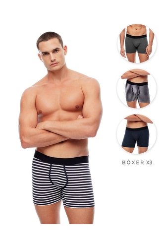 Bóxer Medio Algodón Jersey X3unds Surtido Hombre Multicolor Gef