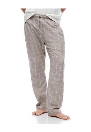 Pantalón Regular Taupe Cuadros Hombre Marron Claro