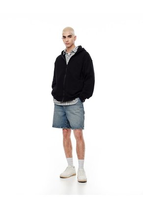 Bermuda Denim Regular índigo Medio Hombre Azul Oscuro