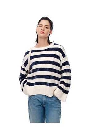 Suéter Oversize Rayas Mujer Multicolor