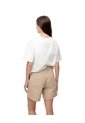 Short Tiro Alto Denim Caqui Mujer Beige de Gef