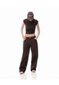 Camiseta Crop Slim Chocolate Mujer Chocolate de Gef