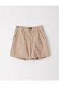 Short Tiro Alto Denim Caqui Mujer Beige de Gef