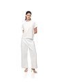 Camiseta Regular Algodón Blanca Mujer Blanco de Gef