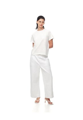 Camiseta Regular Algodón Blanca Mujer Blanco