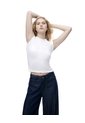 Camiseta Slim Manga Corta Blanca Mujer Blanco de Gef