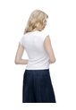 Camiseta Slim Manga Corta Blanca Mujer Blanco de Gef