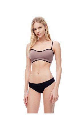 Top Soporte Medio Seamless Café Mujer Cafe