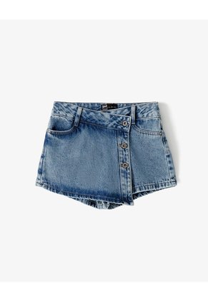 Falda Short Denim índigo Oscuro Niña Azul Oscuro
