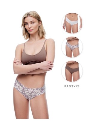 Panty Cachetero Tiro Medio Invisble X3unds Surtido Mujer Multicolor