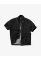Camisa Manga Corta Denim Regular Negra Hombre Azul de Gef