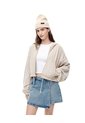 Chaqueta Regular Algodón Arena Mujer Beige de Gef