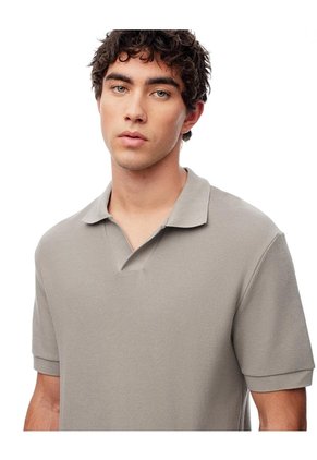 Polo Regular Algodón Taupe Hombre Marron Claro