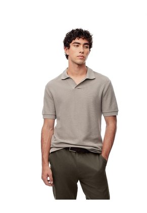 Polo Regular Algodón Taupe Hombre Marron Claro