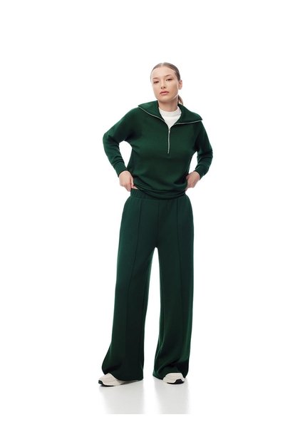 Pantalón Tiro Alto Verde Mujer Verde