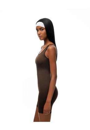 Enterizo Deportivo Seamless Chocolate Mujer Chocolate