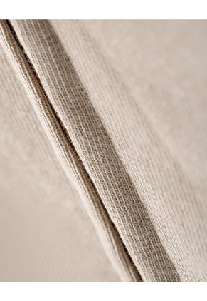 Chaqueta Regular Algodón Arena Mujer Beige