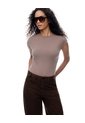 Camiseta Slim Manga Corta Café Mujer Cafe de Gef